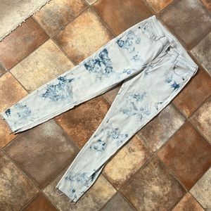 OLD NAVY sz 6 Jeans Super Skinny Ankle Rockstar Tie Dye Light Wash pre-owned